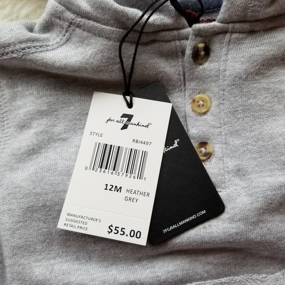 7 FOR ALL MANKIND | 2 PC hoodie short boy set - Picture 2 of 5